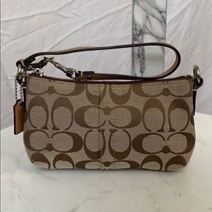 Tan Coach Wristlet